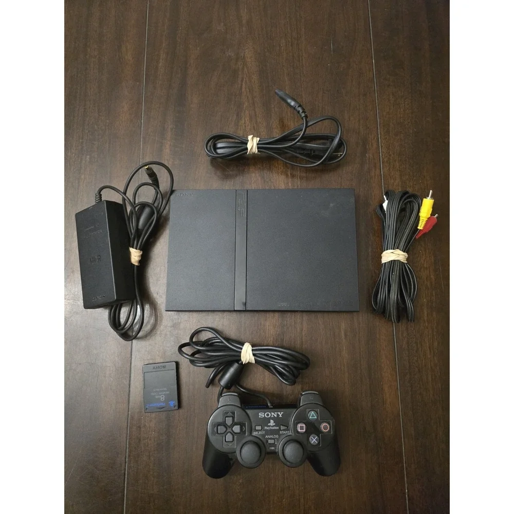 Sony PlayStation 2 PS2 SLIM Game System Gaming Console Bundle |